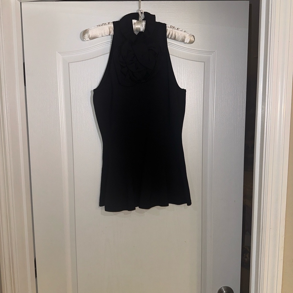 Ralph Lauren Elegant Black High Neck Blouse
